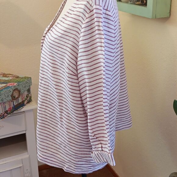 Artisan NY Linen Top. Beachy. Coastal. - Picture 4 of 9